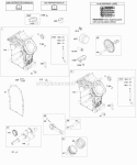 Cylinder Crankshaft PistonRingsConnecting Rod Diagram and Parts List for 541477-0100-E1  Briggs and Stratton Engine